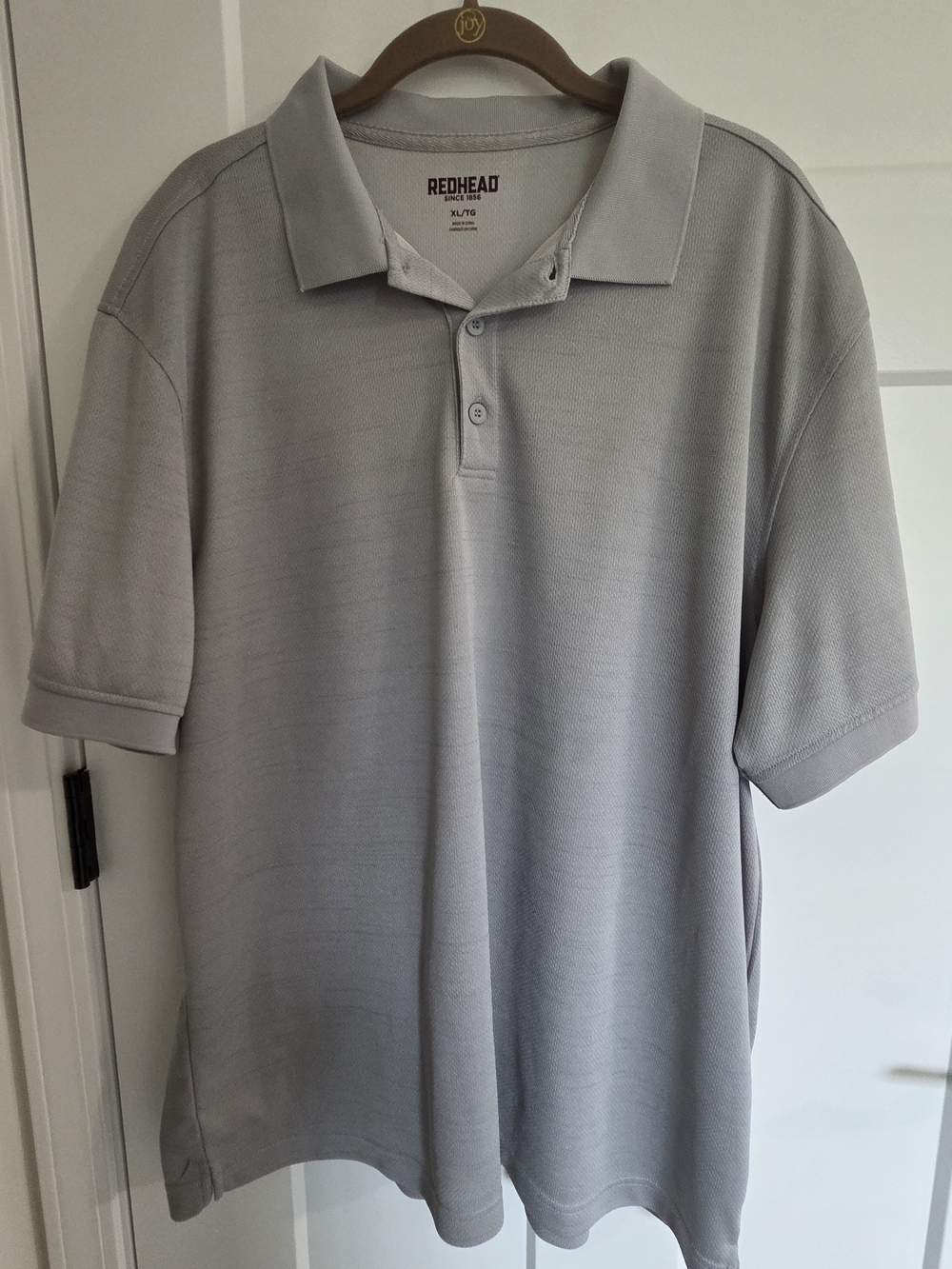 RedHead Men’s Light Gray Polo — Classic Short Sleeve